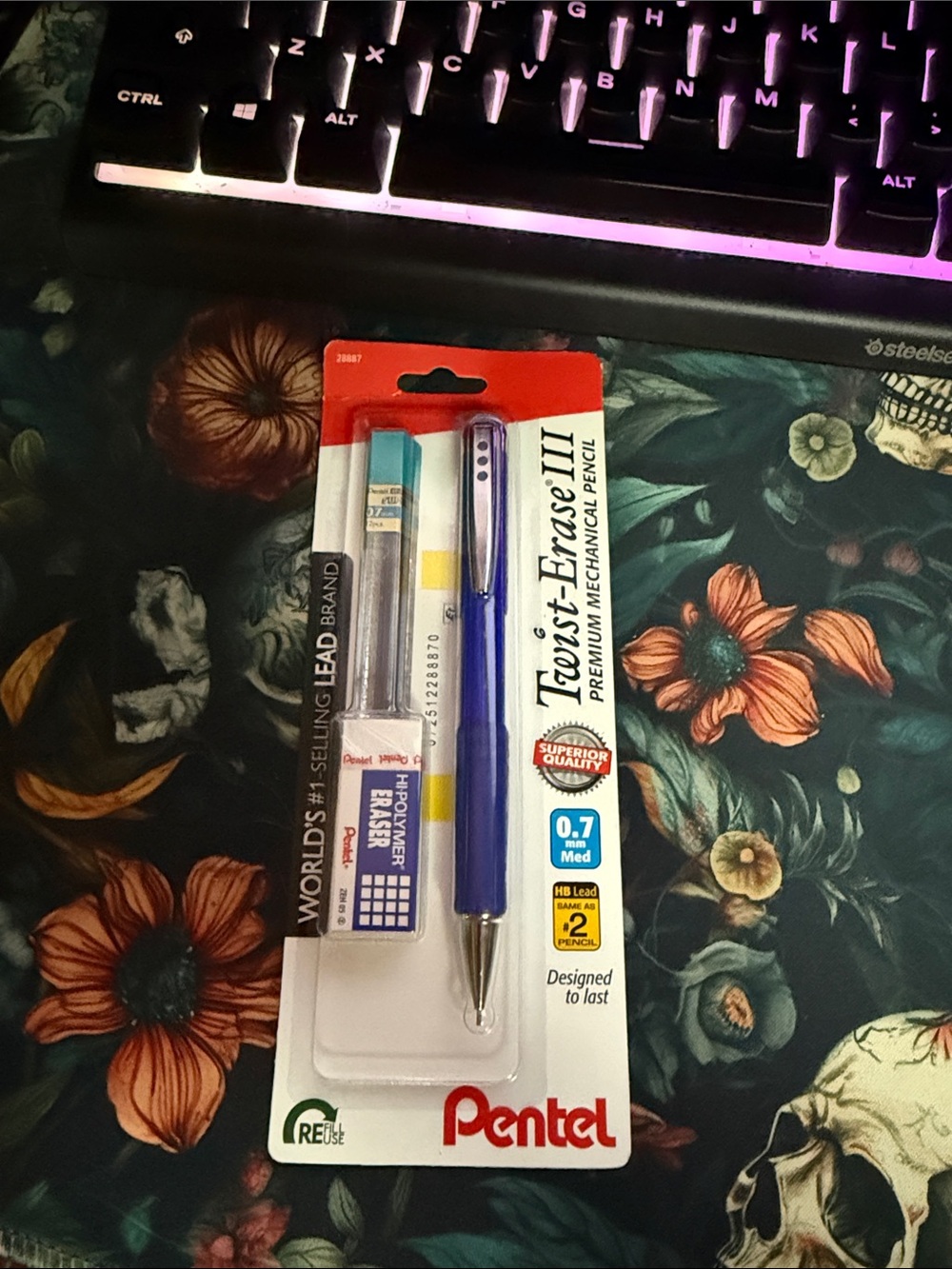 Pentel Twist-Erase III Mechanical Pencil 0.7mm Blue - NEW